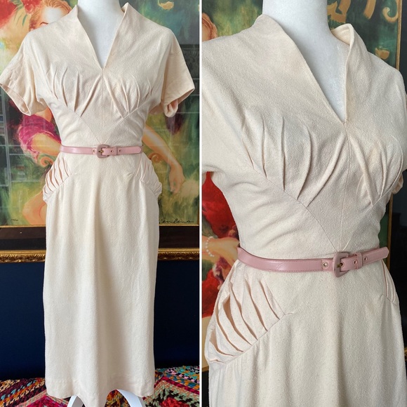 Vintage Dresses & Skirts - VTG 1930s-40s authentic wiggle dress